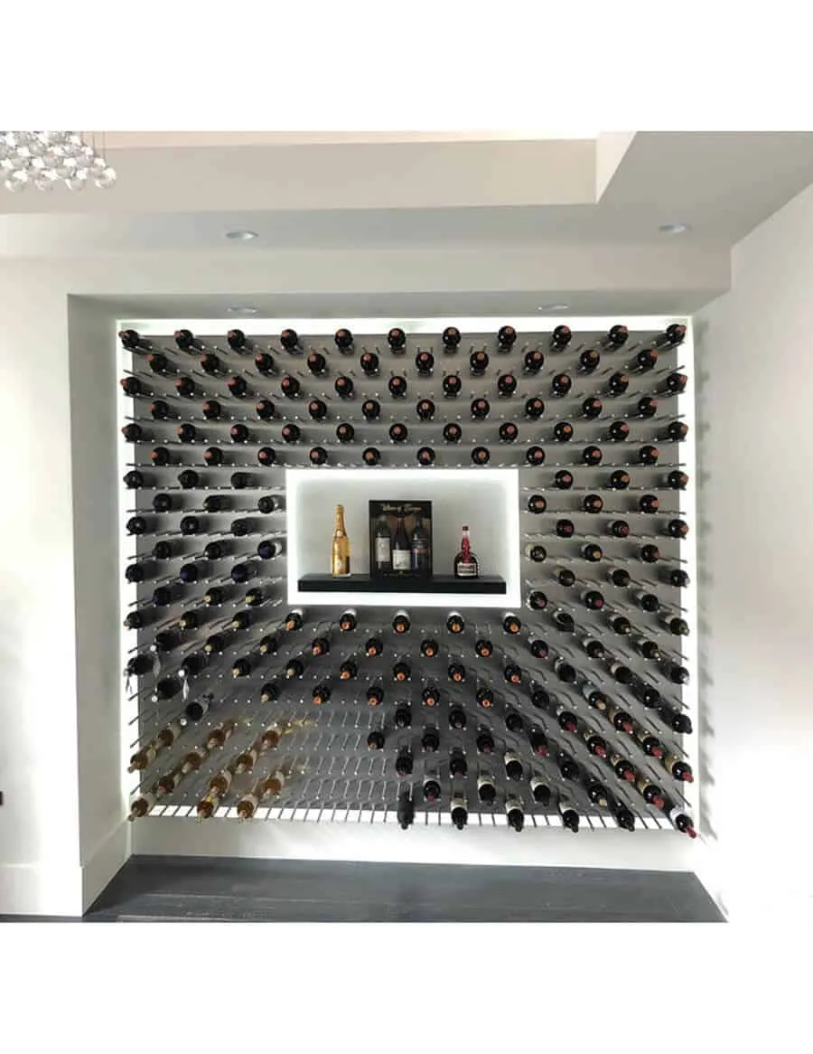 Ultra Wine Racks - Fusion Panels Straight Alumasteel (9 Bottles)