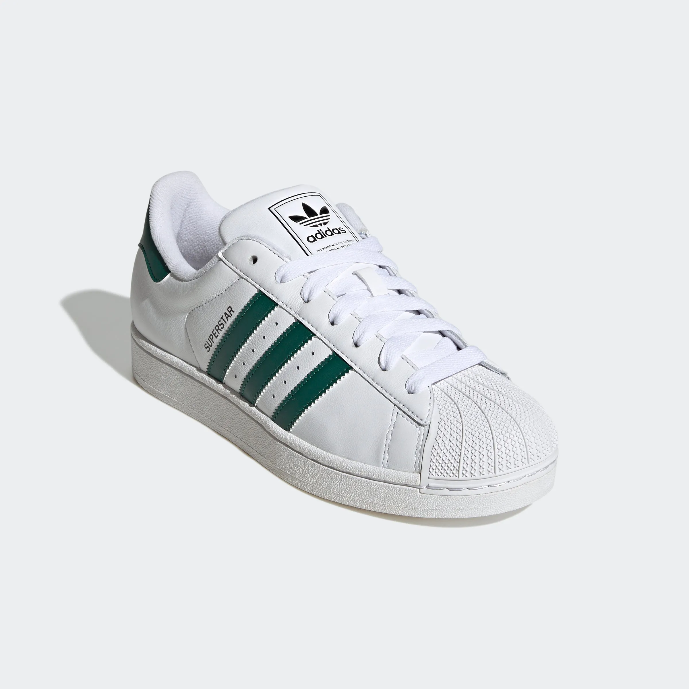 Unisex adidas Originals Superstar II Shoes White Collegiate Green