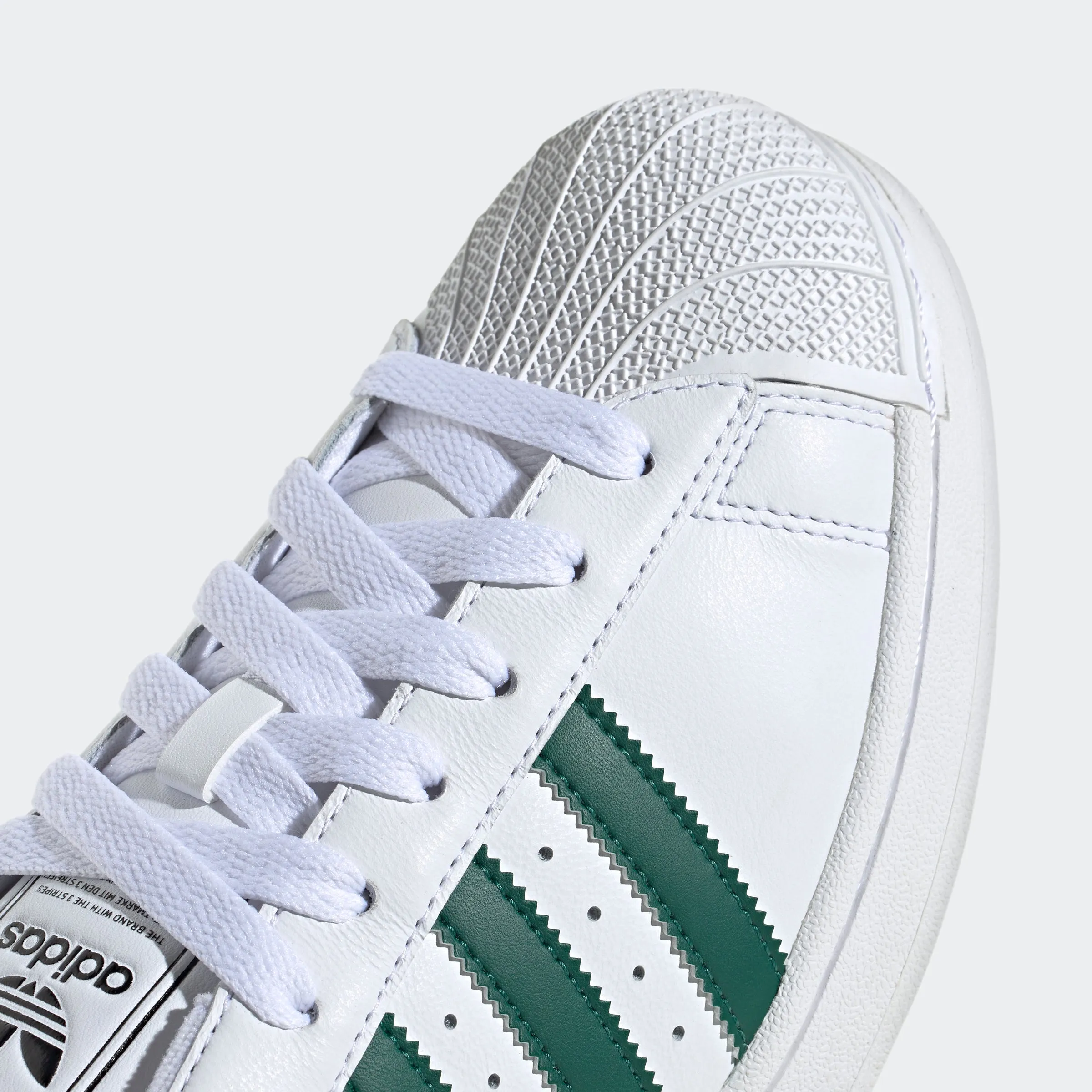 Unisex adidas Originals Superstar II Shoes White Collegiate Green