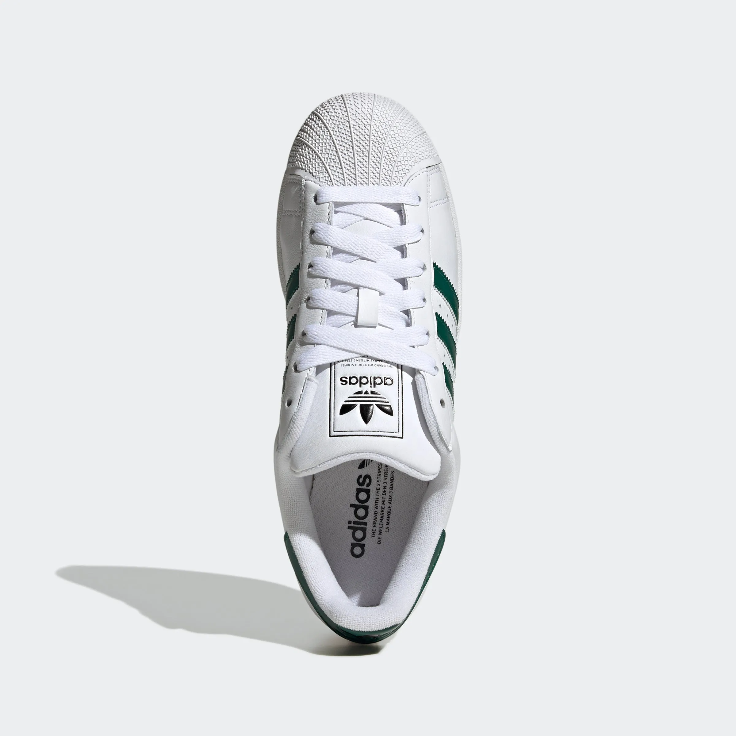 Unisex adidas Originals Superstar II Shoes White Collegiate Green