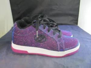 Used Heelys Purple Blue Glitter Shoes Youth Size 6