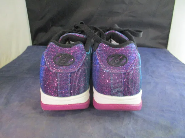 Used Heelys Purple Blue Glitter Shoes Youth Size 6