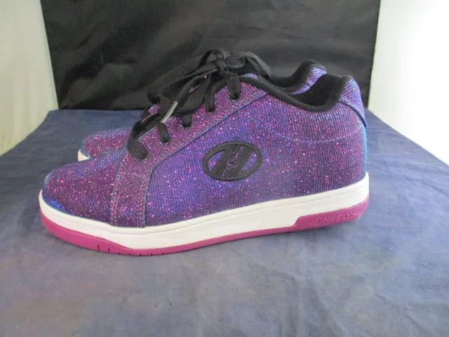 Used Heelys Purple Blue Glitter Shoes Youth Size 6