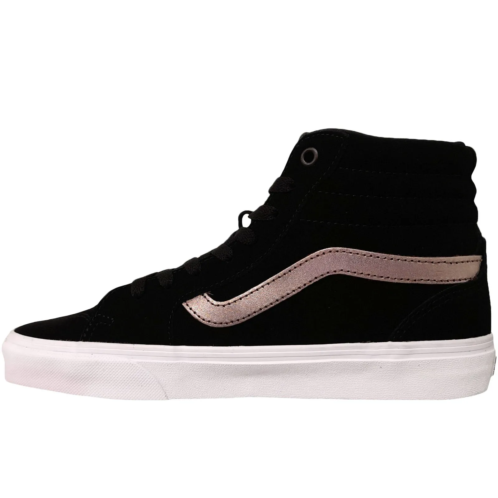 Vans Womens Filmore HI Metallic Suede High Top Trainers - Black