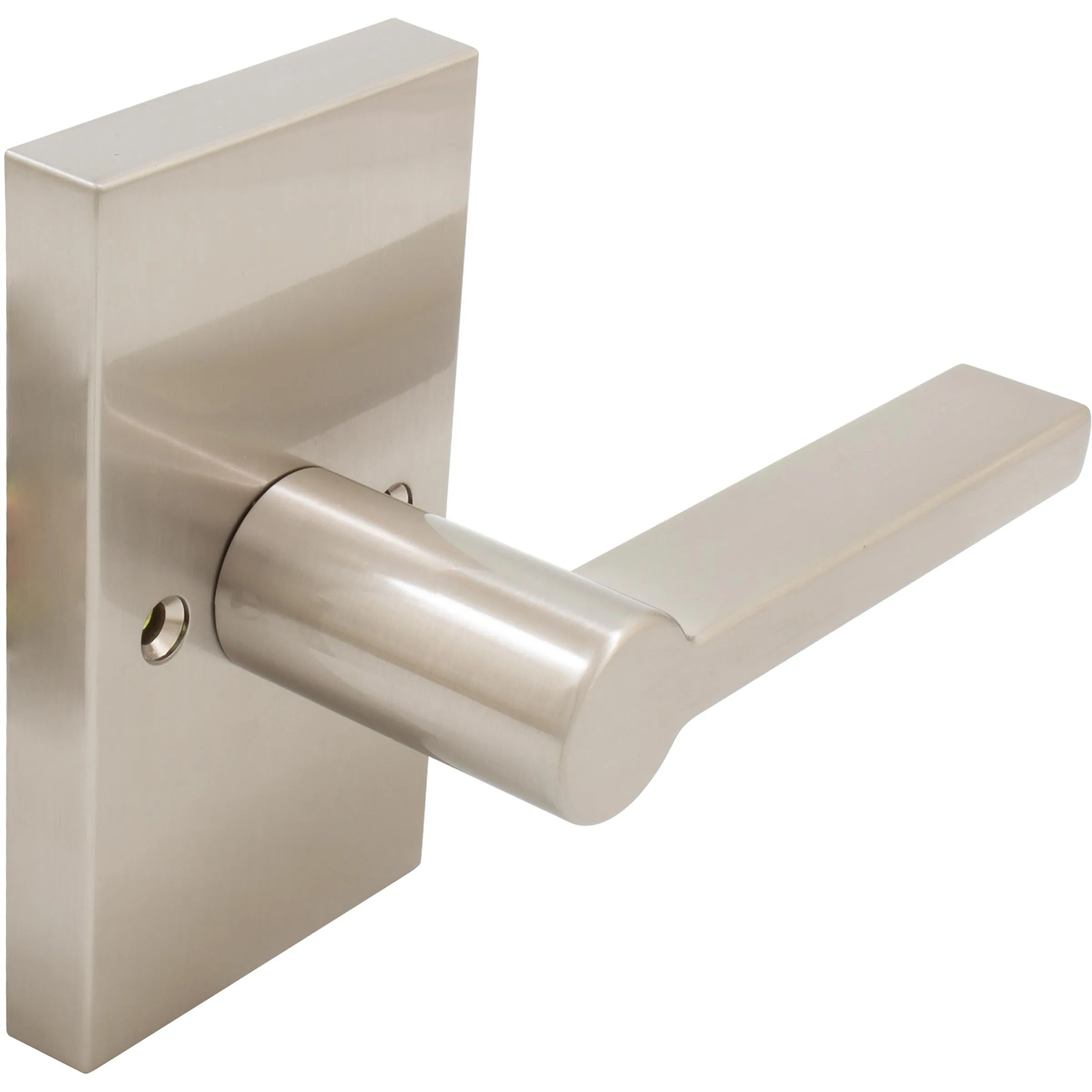 Vienna Door Lever with Rectangular Rosette, Dummy (Non-Turning) Latch