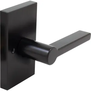 Vienna Door Lever with Rectangular Rosette, Dummy (Non-Turning) Latch