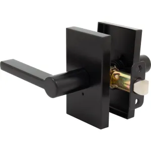 Vienna Door Lever with Rectangular Rosette, Privacy (Bed/Bath) Latch