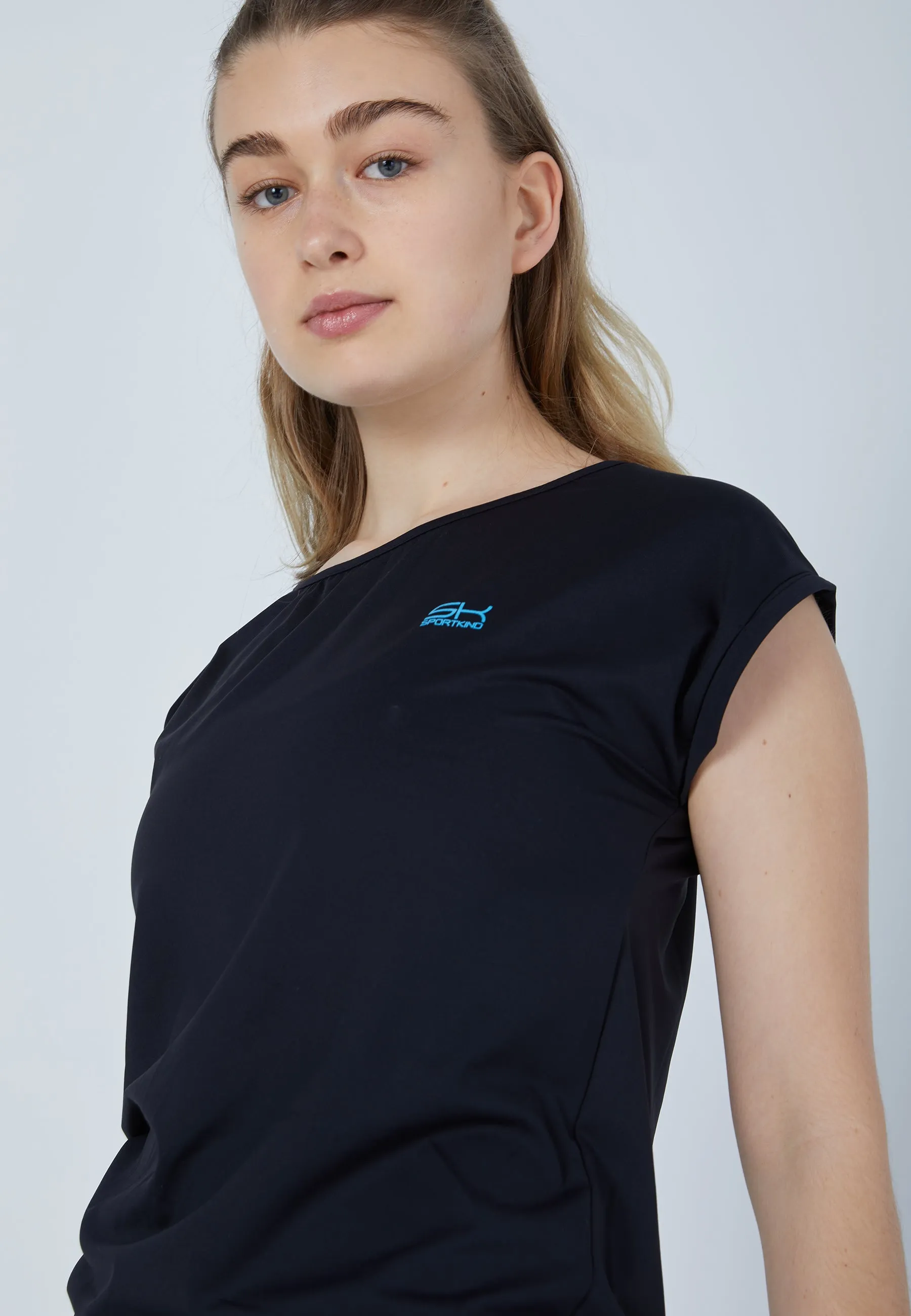 Women Tennis Shirt loose-fit, black