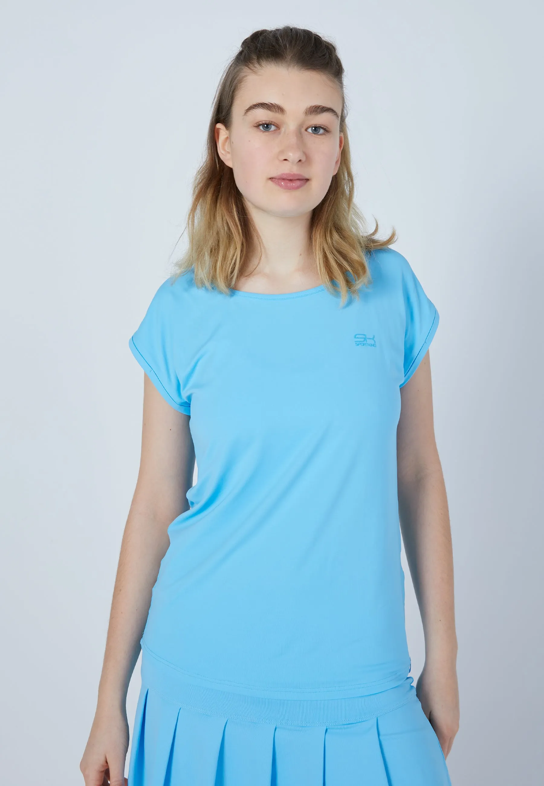 Women Tennis Shirt loose-fit, light blue