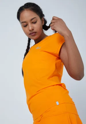 Women Tennis Shirt loose-fit, orange