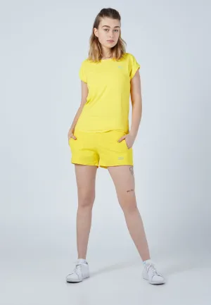 Women Tennis Shirt loose-fit, yellow