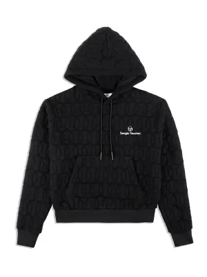 Women's Aversa Quilted Hoodie- Black Beauty