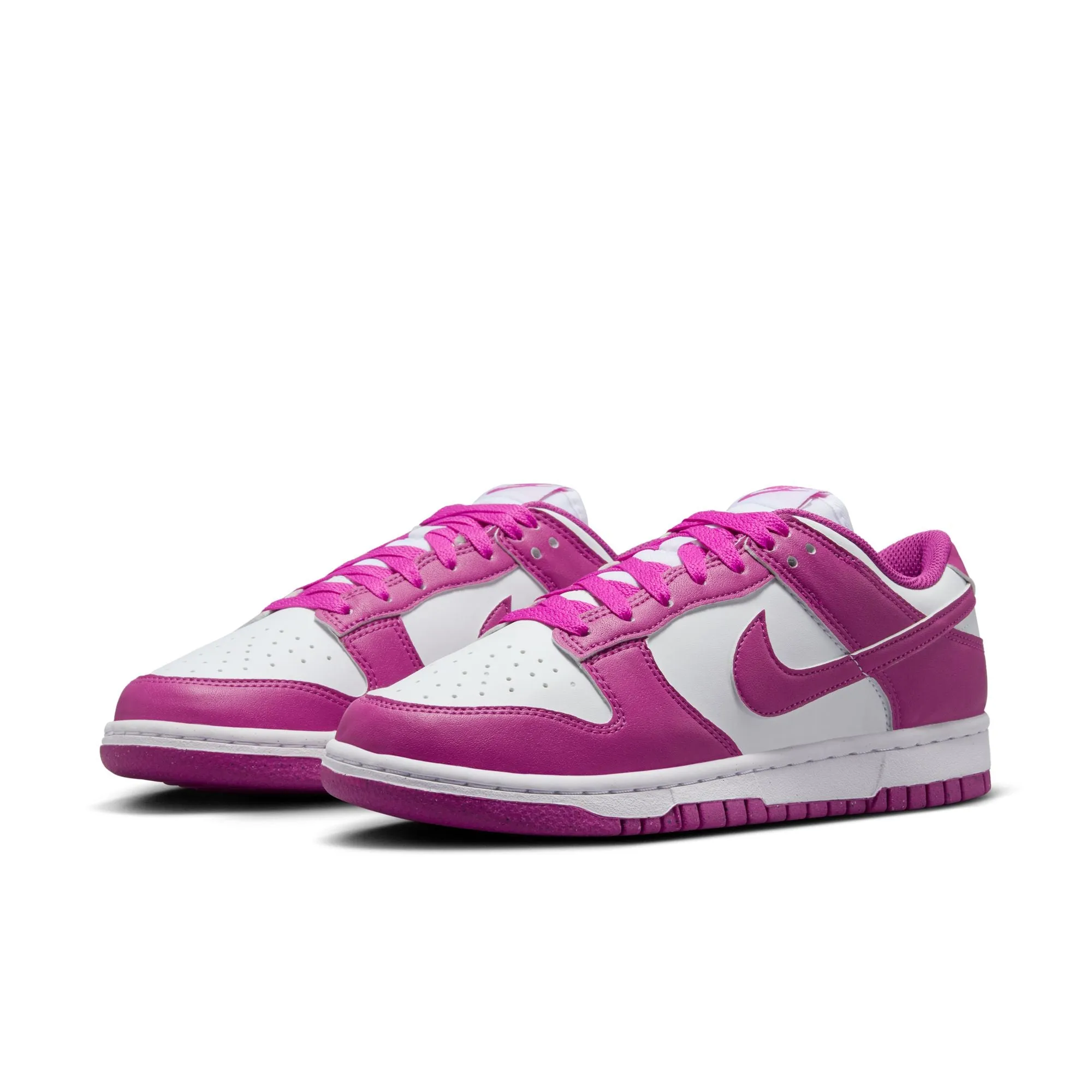 Women's  Nike Dunk Low Next Nature- WHITE/HOT FUCHSIA