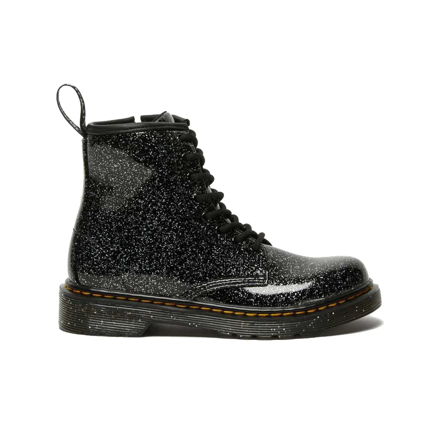 Youth Dr. Martens Junior 1460 Glitter Lace Up Boots 'Black Cosmic Glitter'